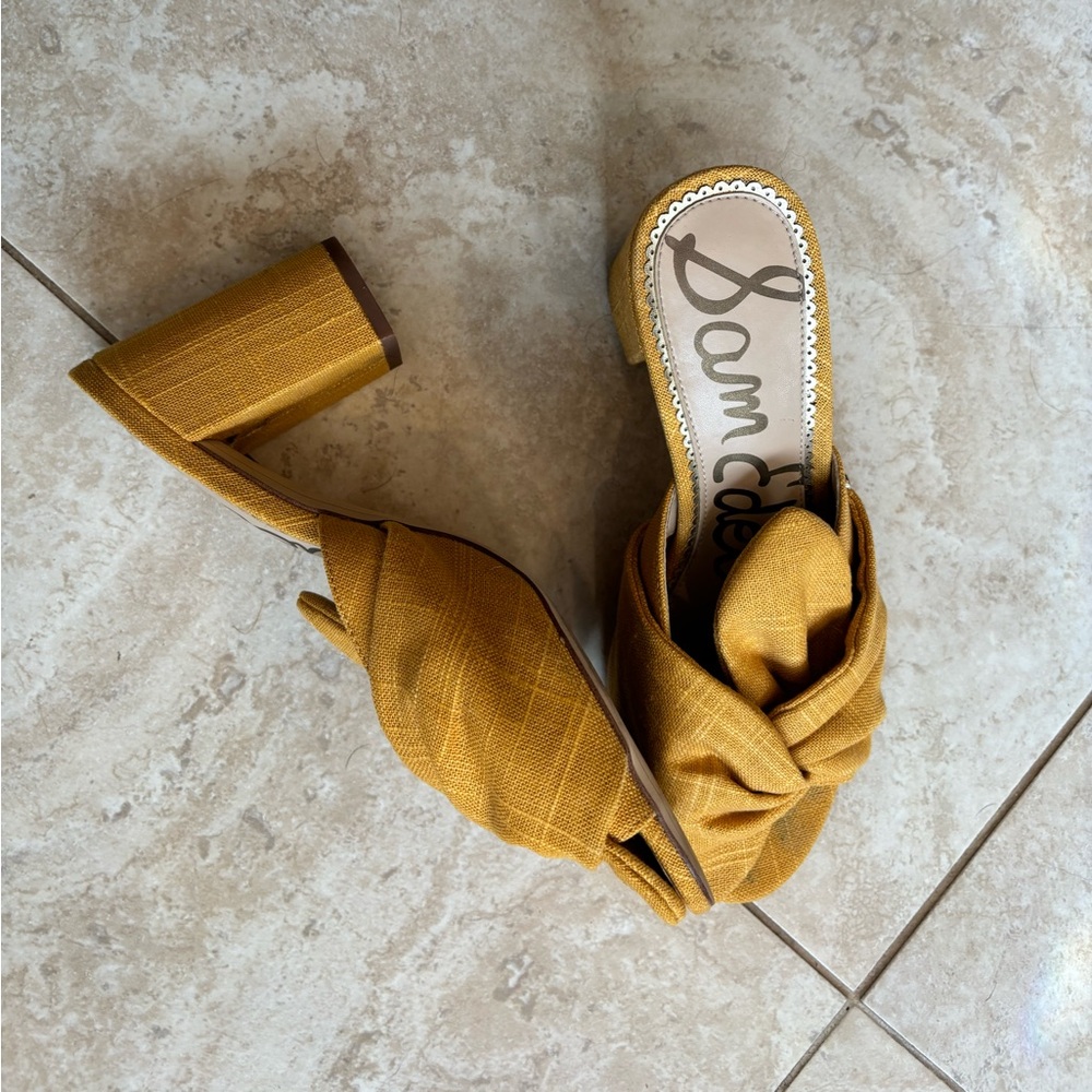 Sam Edelman Yellow Block Heels